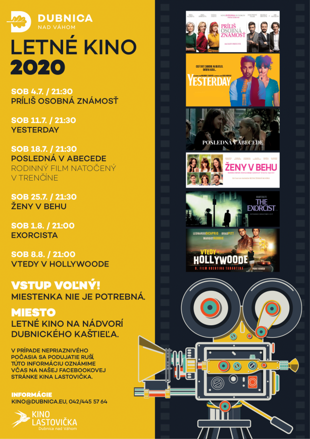 Letné kino 2020