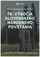 78. výročie Slovenského národného povstania, pietna spomienka