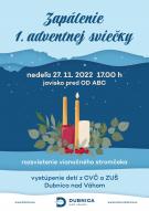 Zapálenie 1. adventnej sviečky a vystúpenie detí zo ZUŠ a CVČ