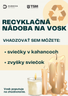 Vosk zo sviečok budete môcť v januári vhadzovať do nových zberných nádob