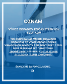 Oznam vývoz odpadu počas sviatkov + zberný dvor