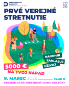 Participatívny rozpočet štartuje verejným stretnutím, na svoj projekt môžete získať až 5-tisíc eur 1