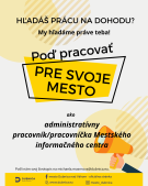 Hľadáme administratívneho pracovníka/pracovníčku do mestského informačného centra
