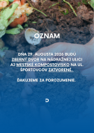 V sobotu 29. augusta budú zberný dvor a kompostovisko zatvorené